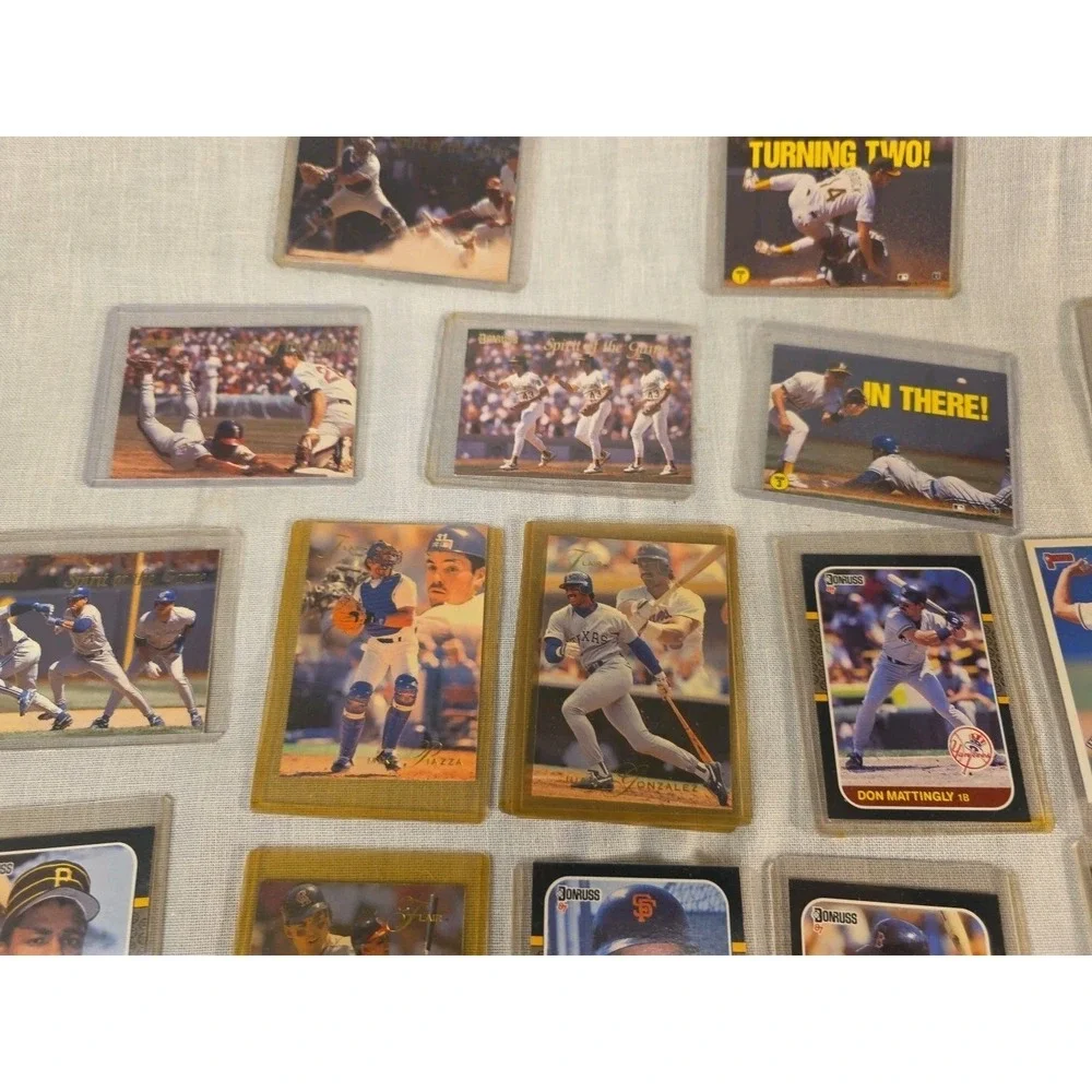 Donruss And Flair Baseball Cards In Penny Sleeve Top Loaders. Very Good...